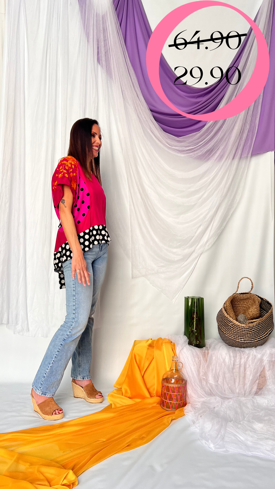 BLUSA MACARENA FUCSIA