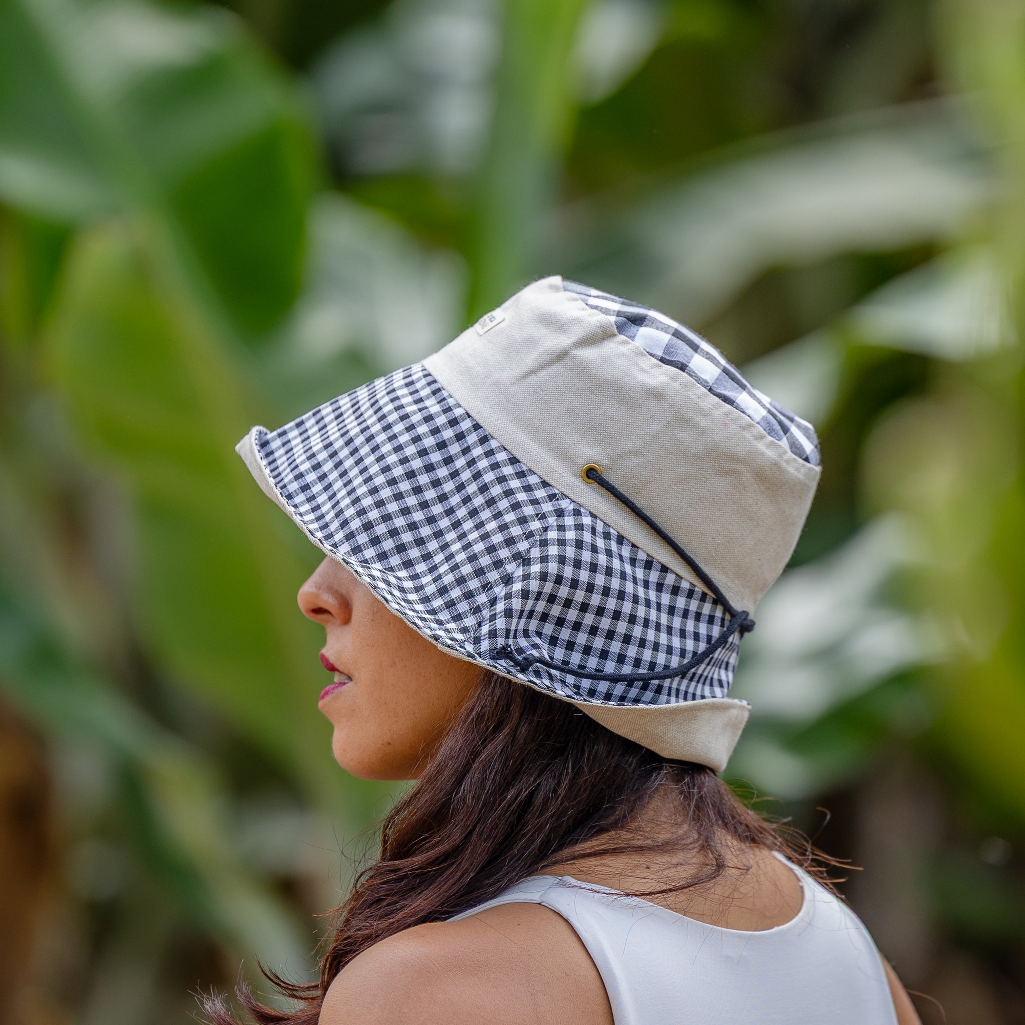 SOMBRERA ALA CORTA VICHY