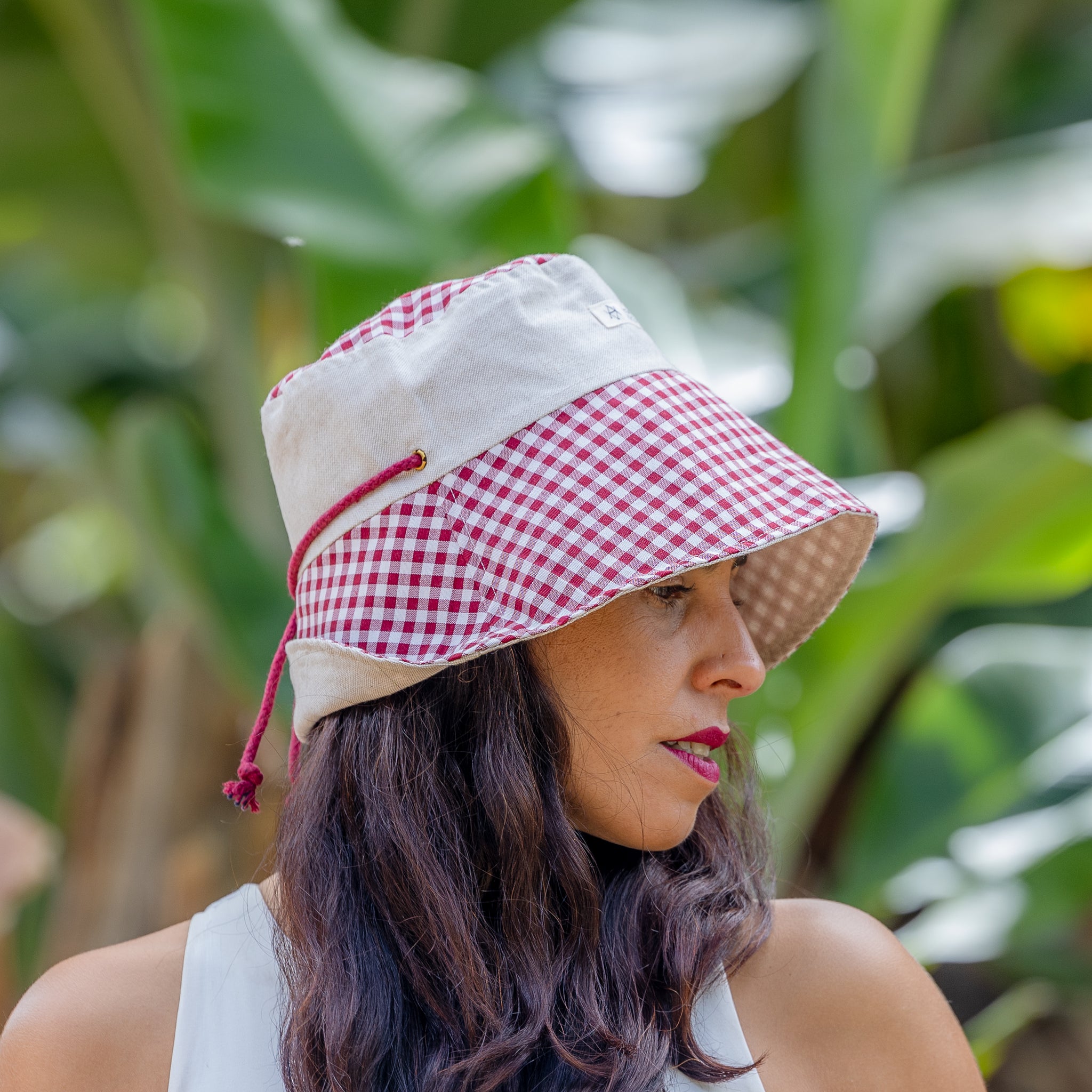 SOMBRERA ALA CORTA VICHY