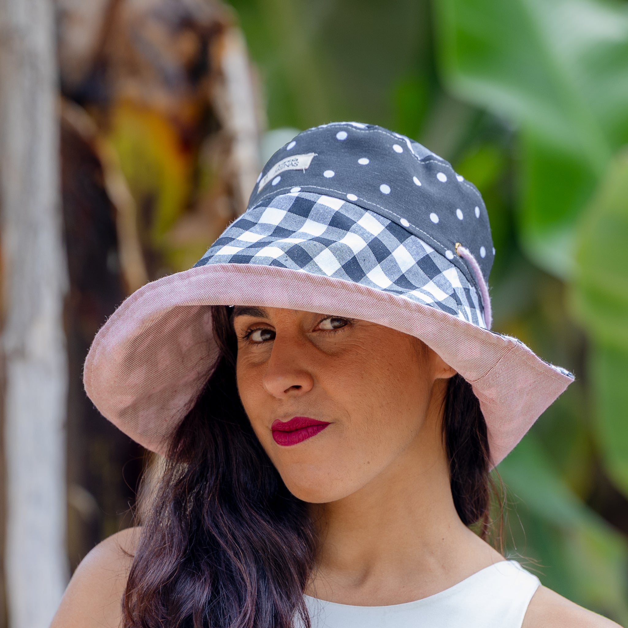 SOMBRERA ALA LARGA BLACK DOT